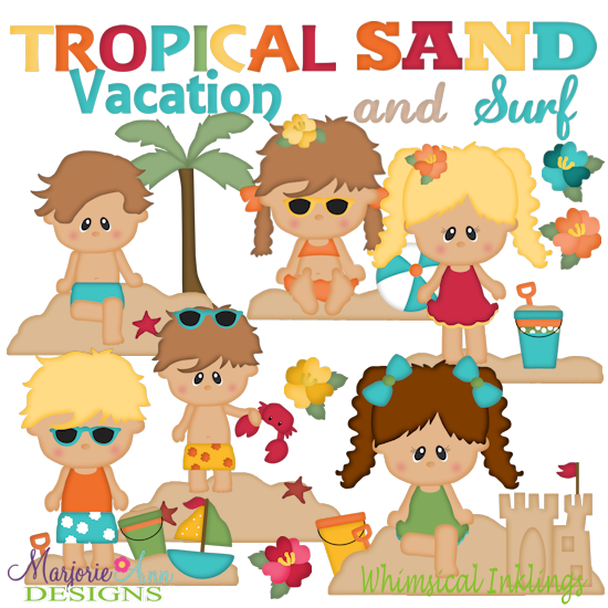 Tropical Vacation SVG Cutting Files Includes Clipart - Click Image to Close